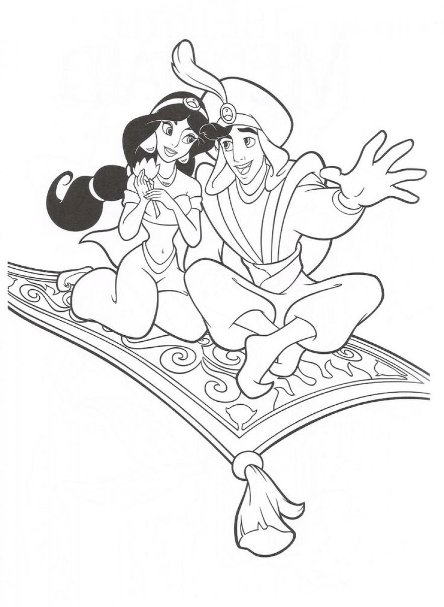 Aladdin Coloring Pages Pictures | Cartoon coloring pages, Disney ...