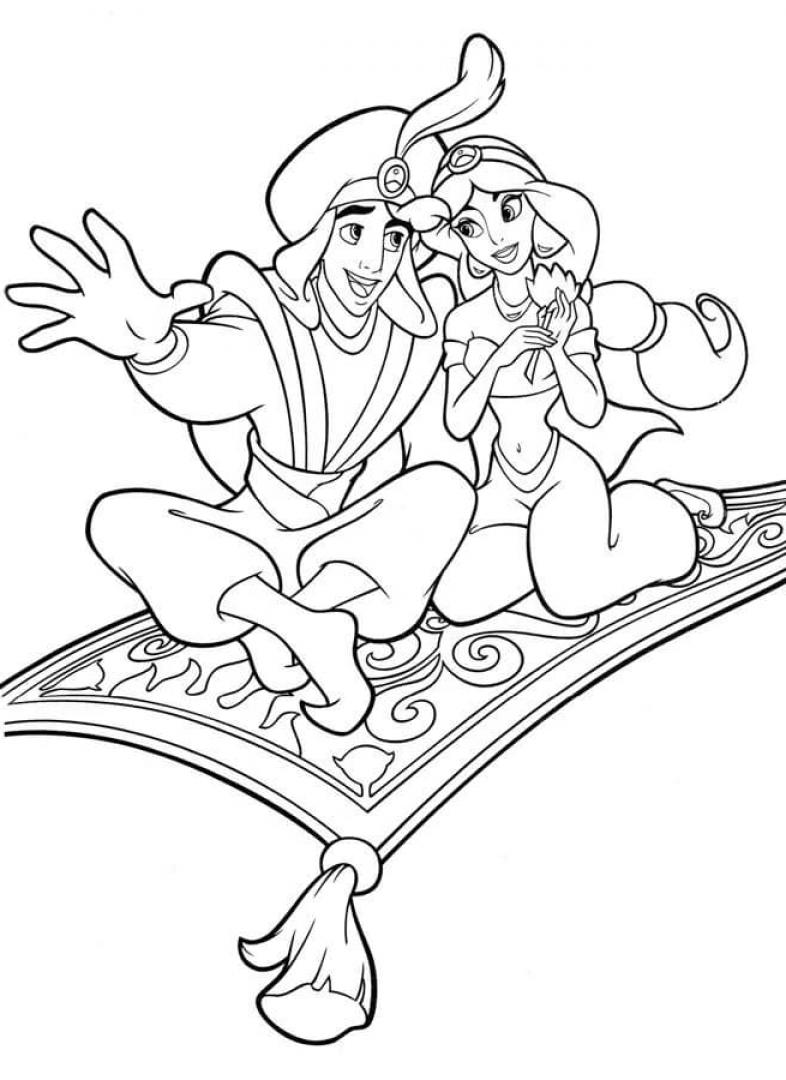 Aladdin Coloring Pages - SheetalColor.com