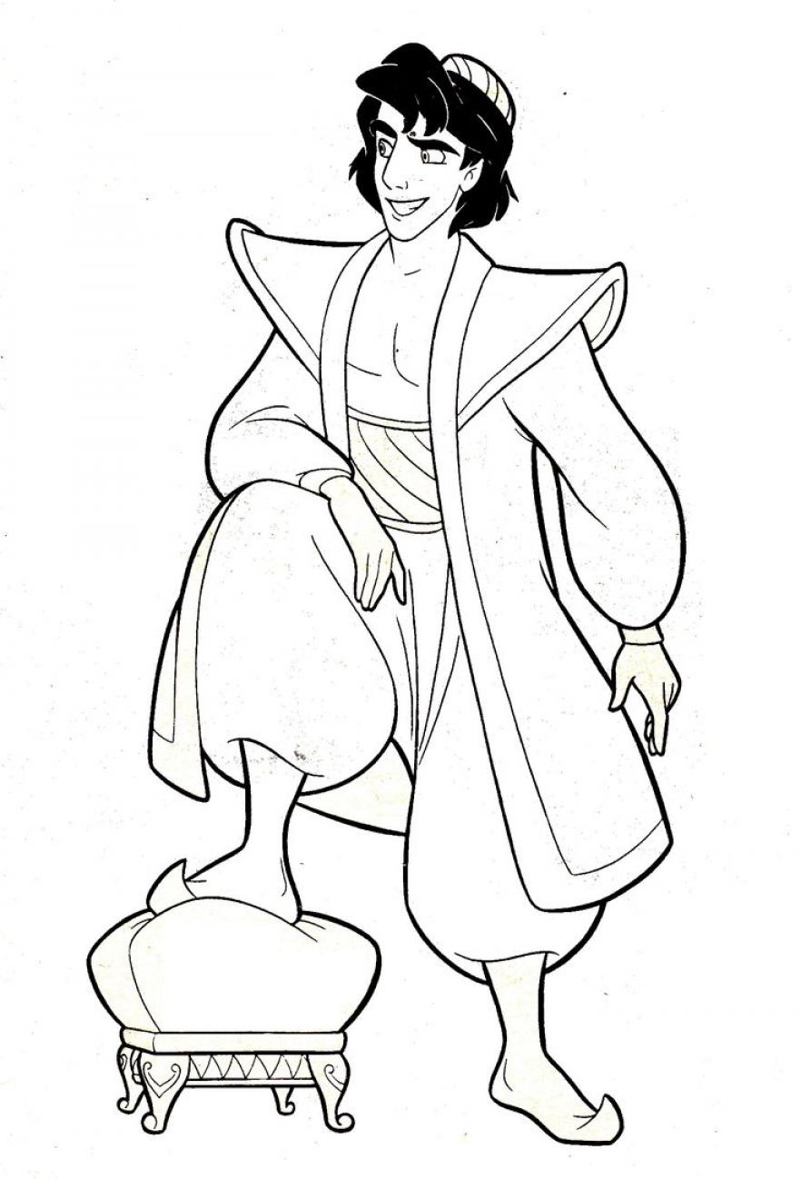 Aladdin coloring pages (Disney) - SheetalColor.com