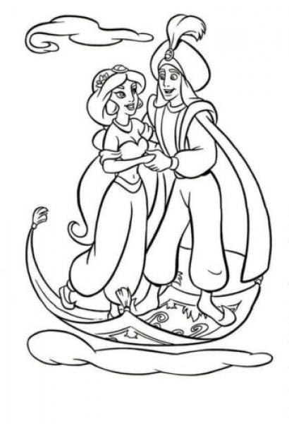 Free Printable Aladdin Coloring Pages - SheetalColor.com