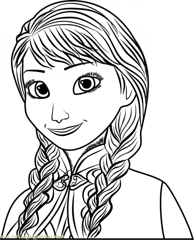 Anna Coloring Page for Kids - Free Frozen Printable - SheetalColor.com