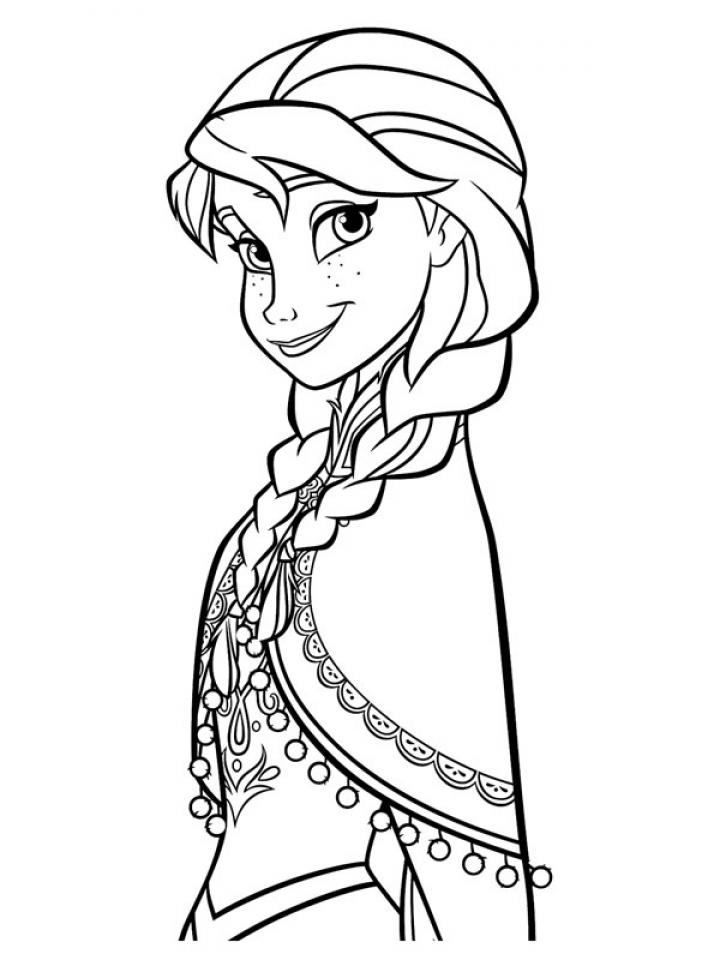 Princess Anna coloring page - SheetalColor.com