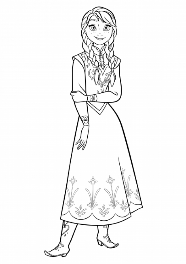 Anna coloring pages, Cold heart coloring pages - SheetalColor.com