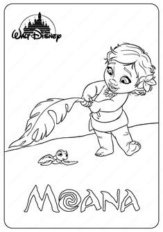 Baby Princess Moana coloring - SheetalColor.com