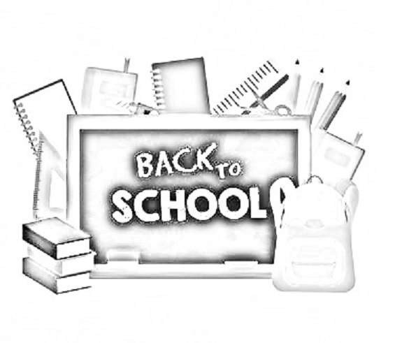 Back to School Coloring Page (school supplies) - SheetalColor.com