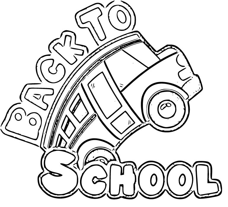 Back to School Bus Coloring Page for Kids - SheetalColor.com