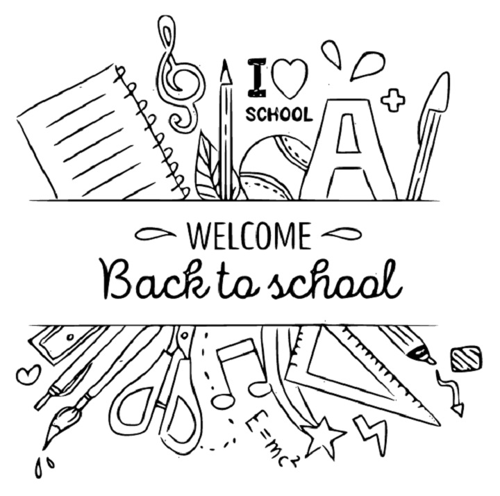 Welcome Back to School Coloring Page ( I love School) - SheetalColor.com