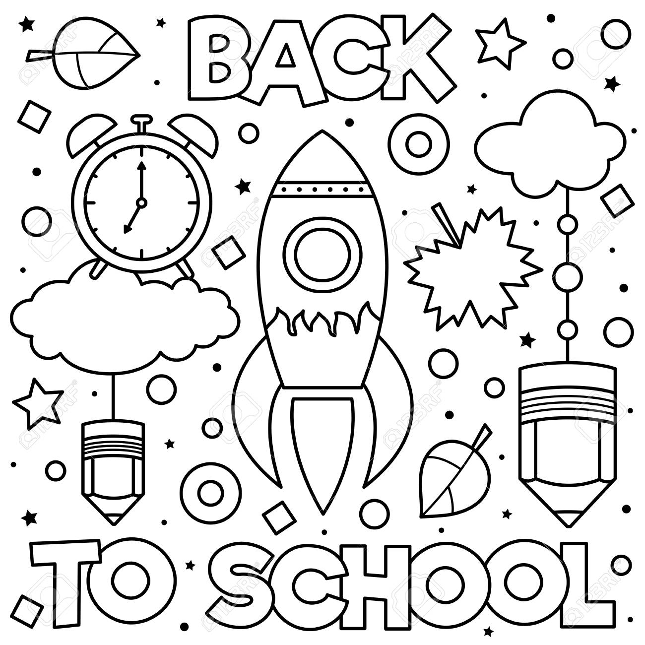 Back To School. Coloring Page - SheetalColor.com