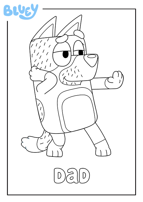 Print Your Own Colouring Sheet Of Bluey At Home