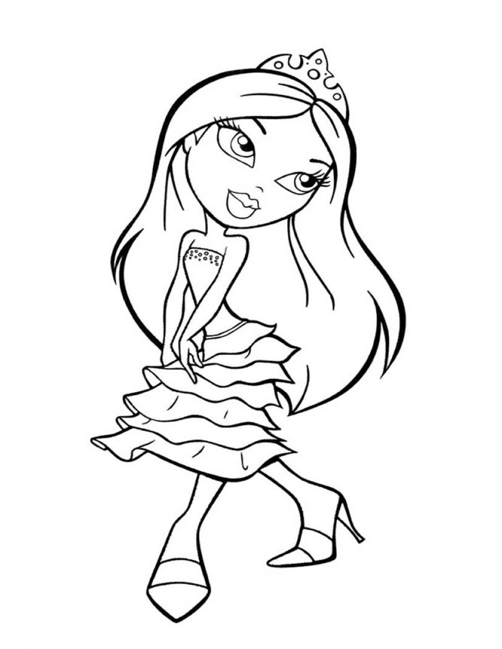 Princess bratz coloring pages - SheetalColor.com