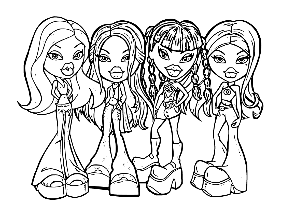 Bratz Girls Coloring Pages - SheetalColor.com