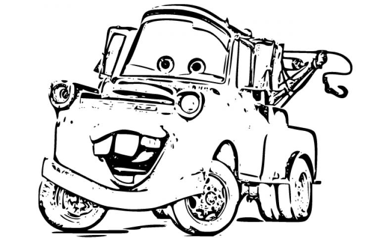 Cars on the Road Mater Coloring Pages - SheetalColor.com
