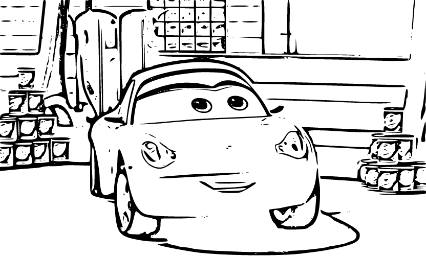Cars on the Road Sally Coloring Page - SheetalColor.com