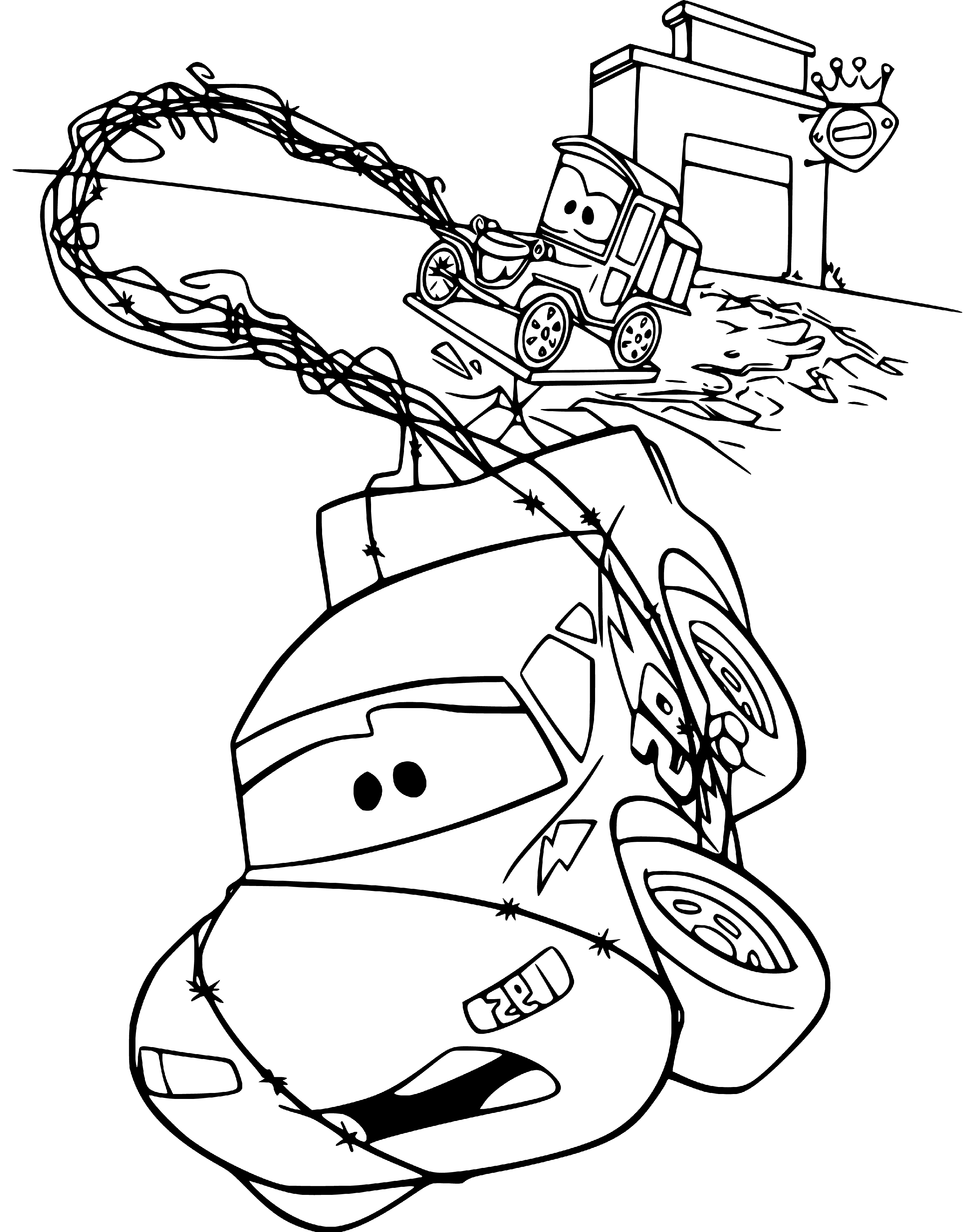 Cars on the Road Coloring Pages for Kids Printable - SheetalColor.com