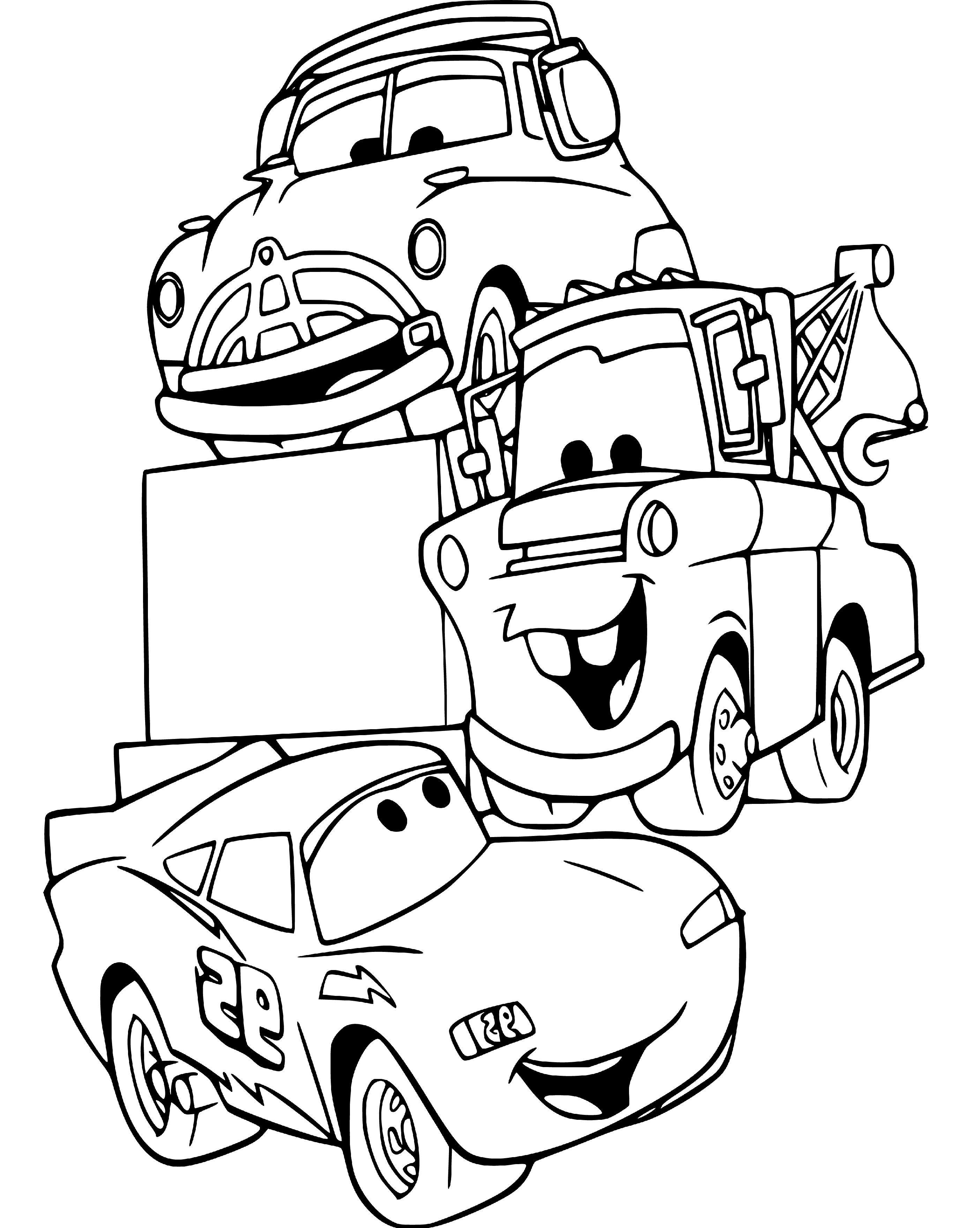 Disney: Pixar - Cars on the Road Coloring Page 4 kids - SheetalColor.com