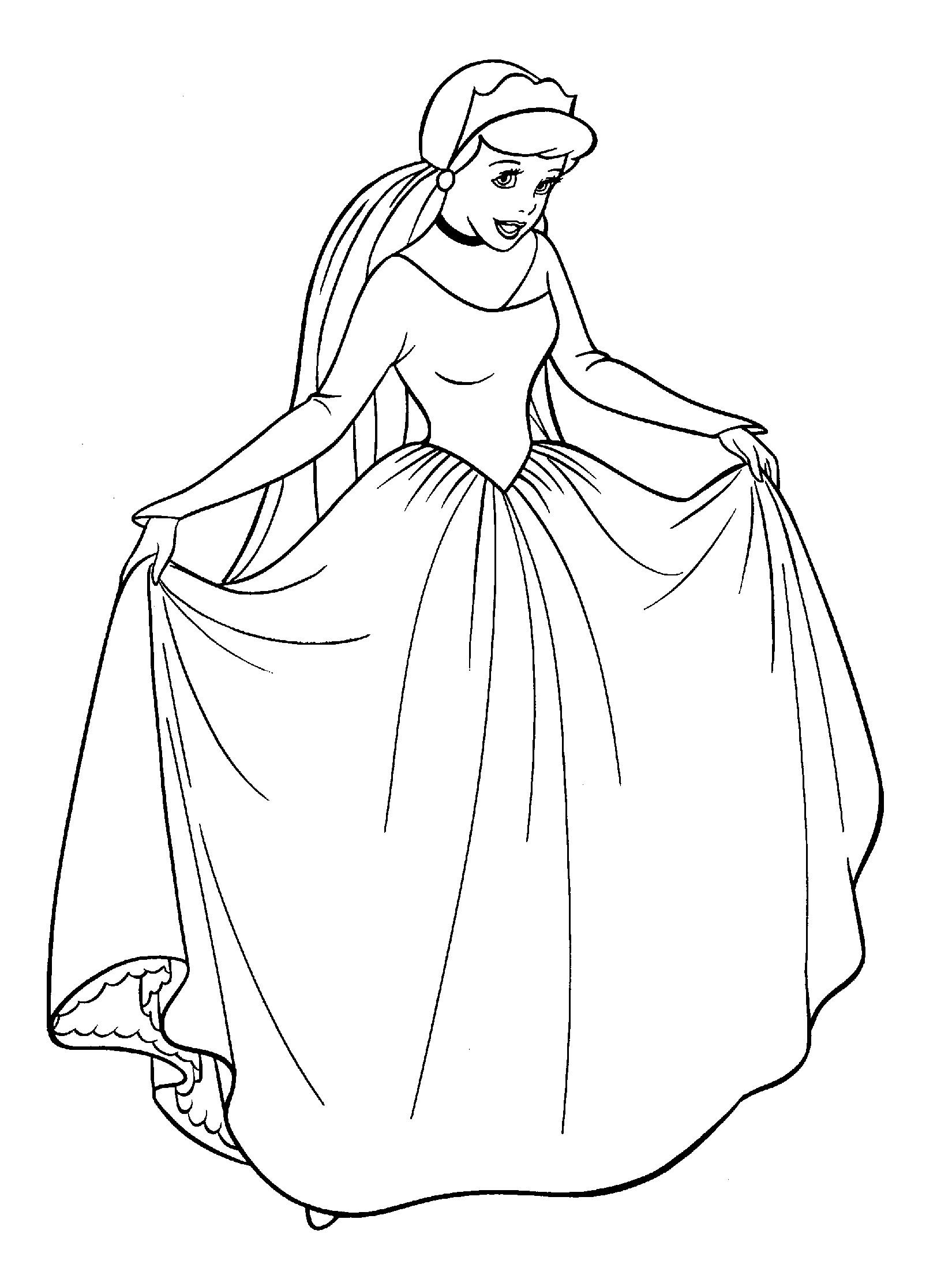 Printable Cinderella Coloring Pages For Kids Free - SheetalColor.com