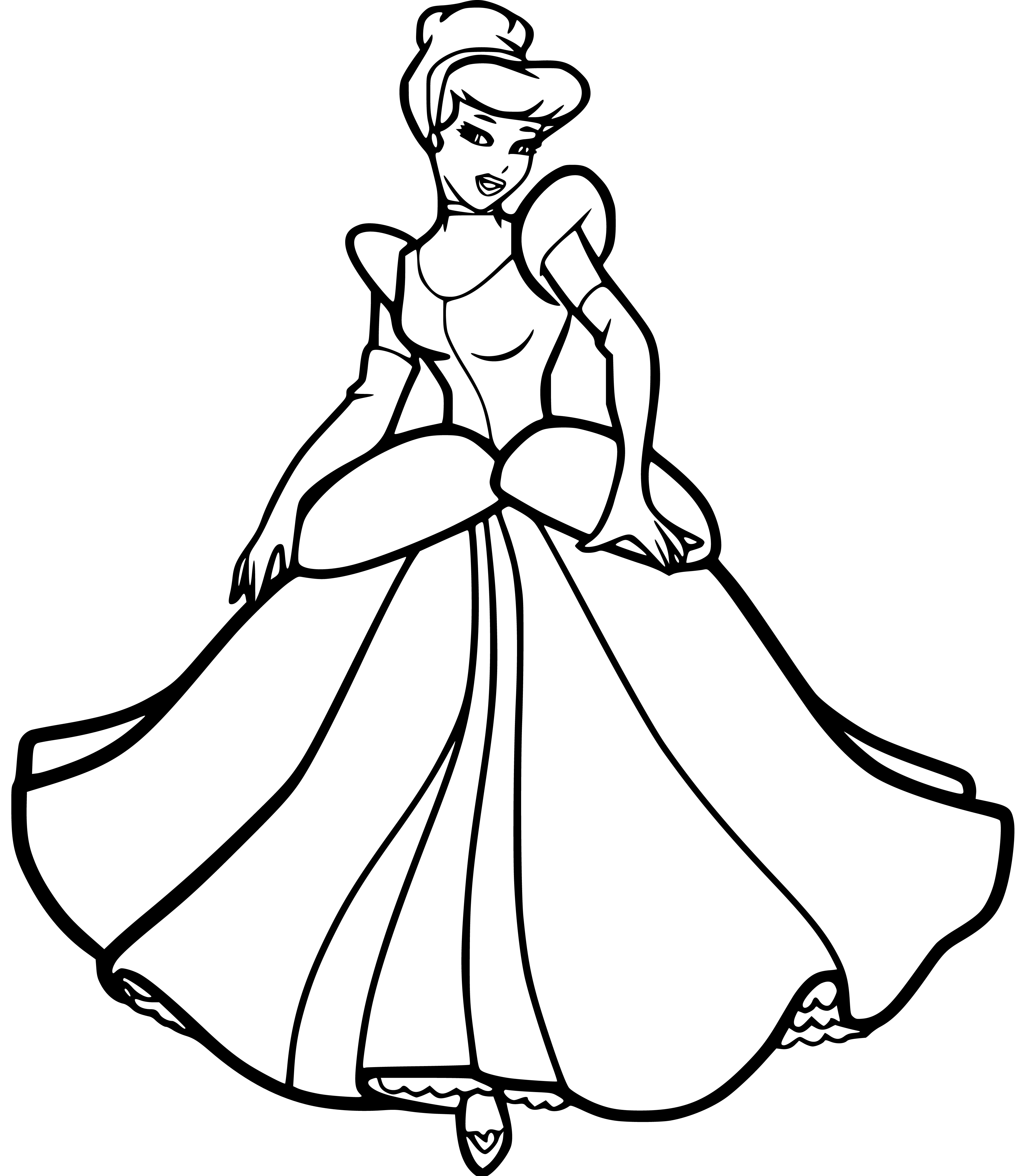 Beautiful Cinderella Coloring Pages for Kids - SheetalColor.com