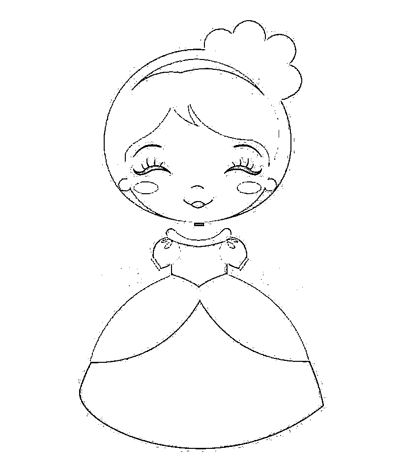 Cinderella as a kid Coloring Page - SheetalColor.com