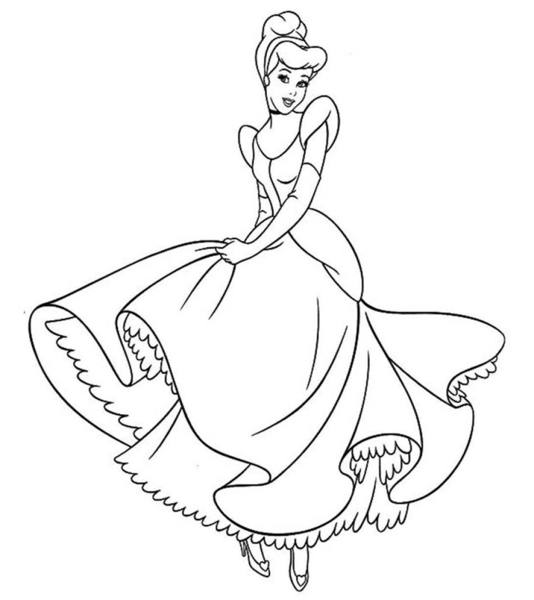 Free Printable Cinderella Coloring Pages for Kids - SheetalColor.com