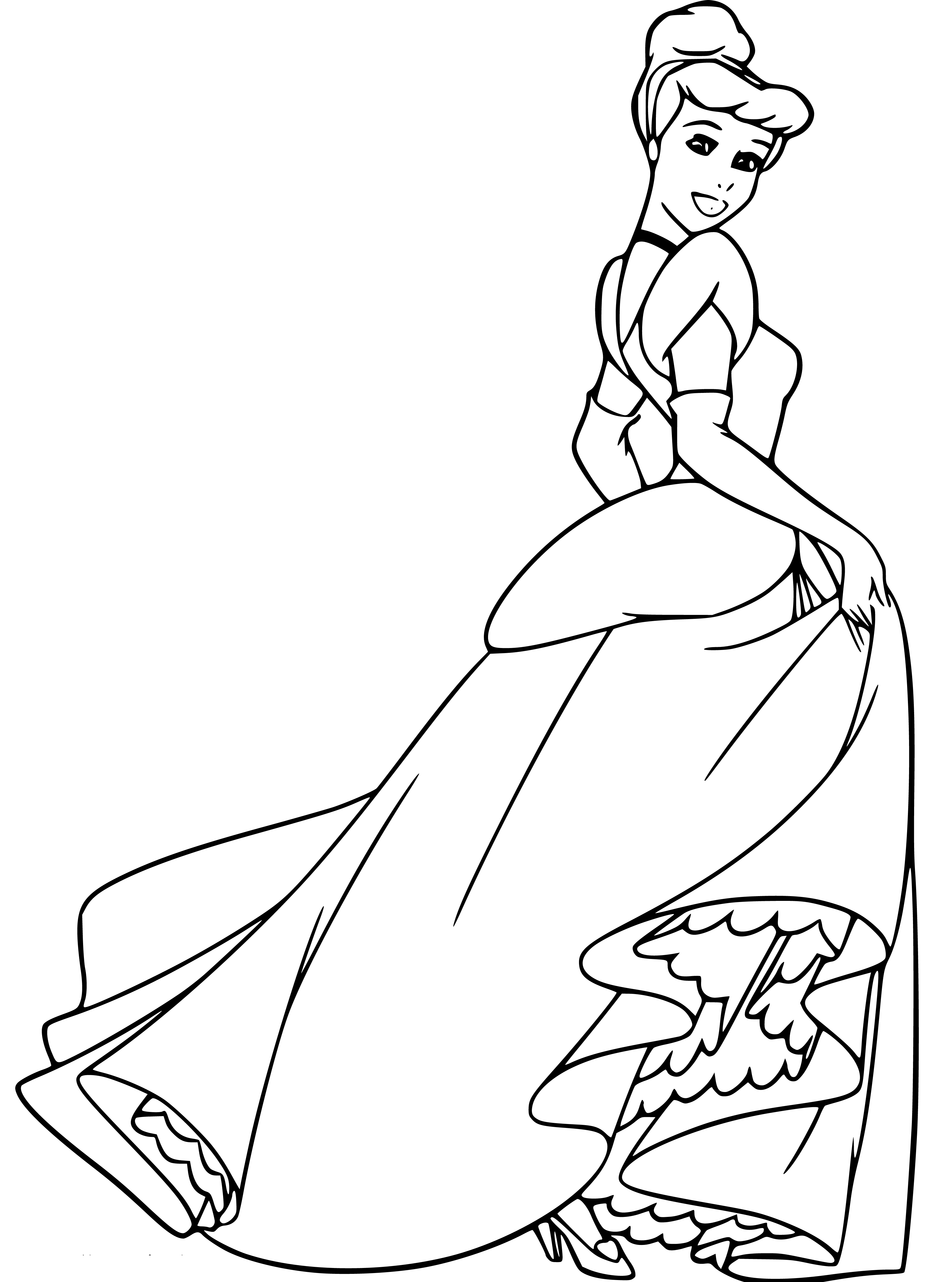 Pretty Cinderella Coloring Sheets - SheetalColor.com