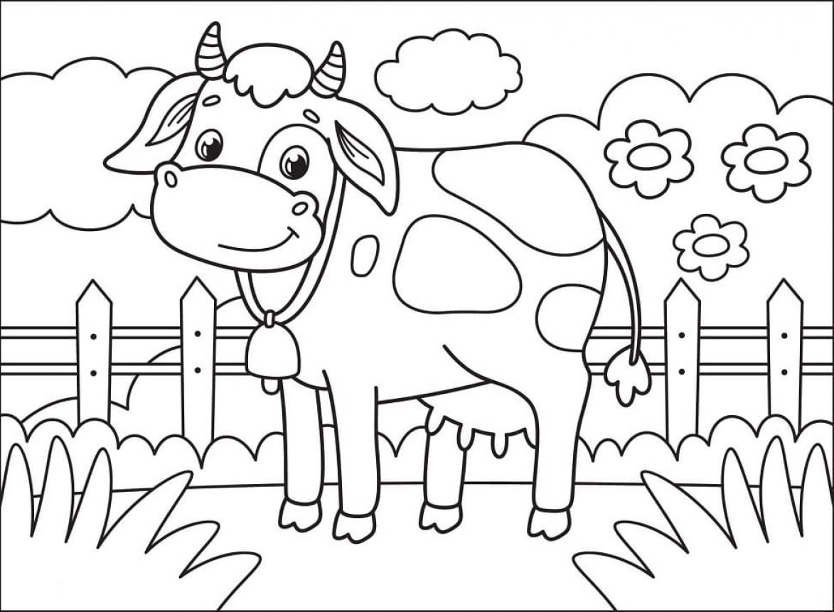 Cow blank Coloring sheet - SheetalColor.com