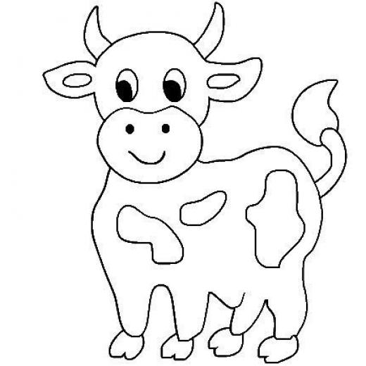 Cow coloring pages for kids - SheetalColor.com