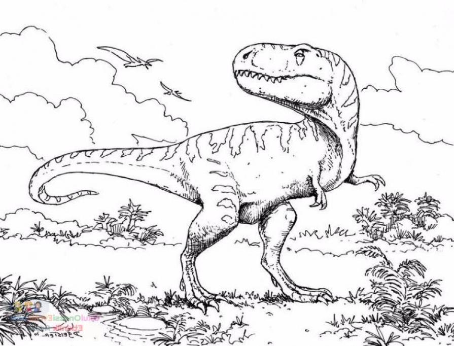 dinosaur-coloring-page - SheetalColor.com