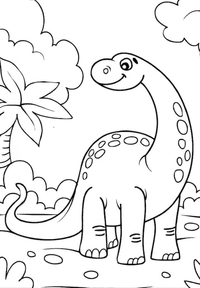 PRINTABLE Dinosaur Coloring Pages - SheetalColor.com