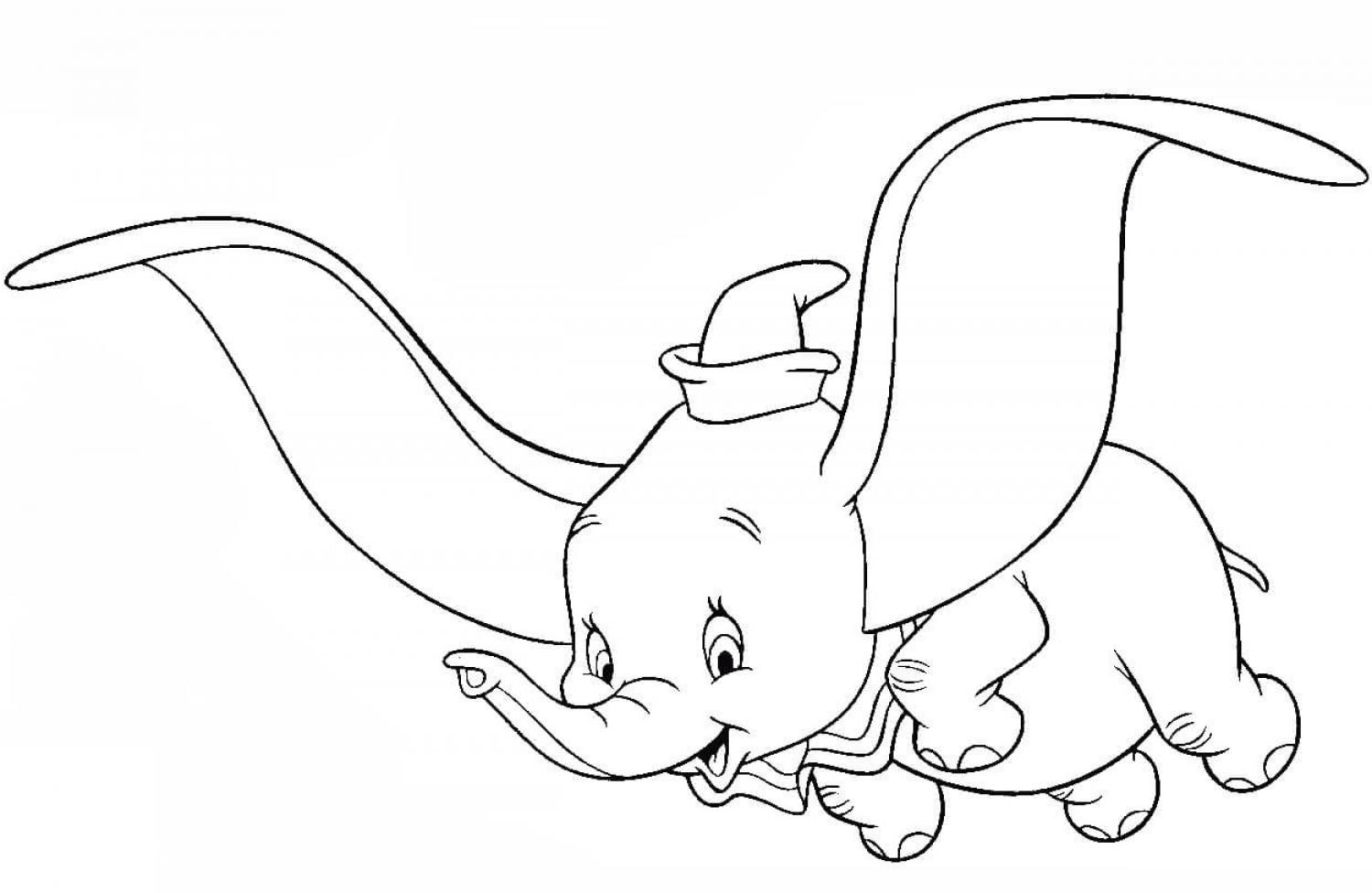 Dumbo flying Coloring pages - SheetalColor.com