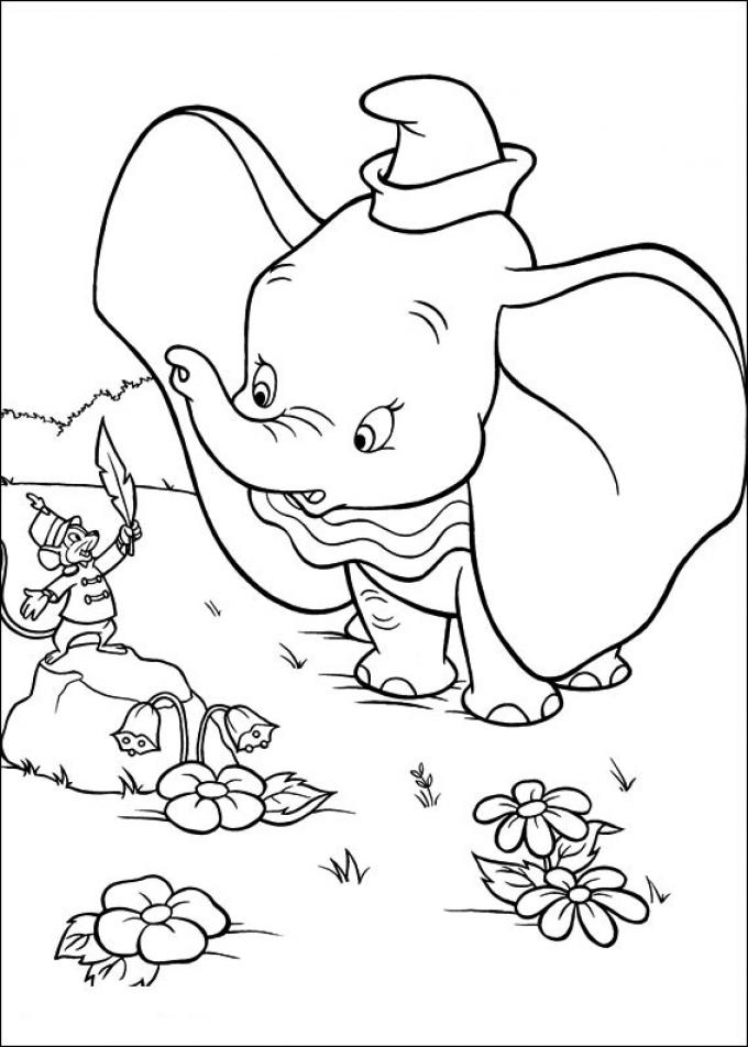 Coloring Pages Dumbo the Elephant - SheetalColor.com