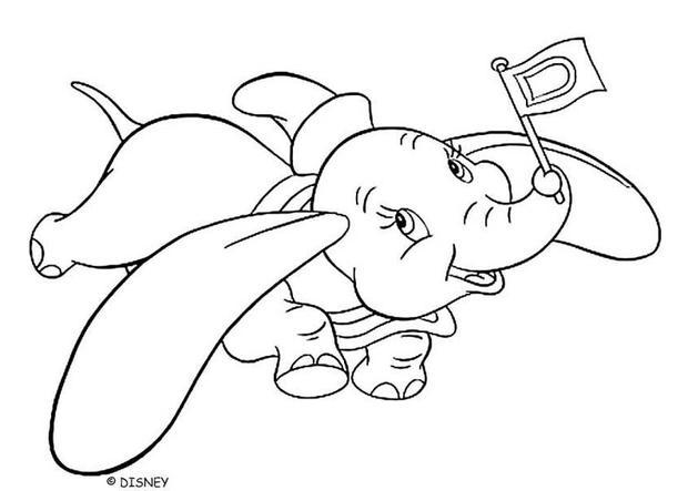 Disney Dumbo flying coloring pages - SheetalColor.com