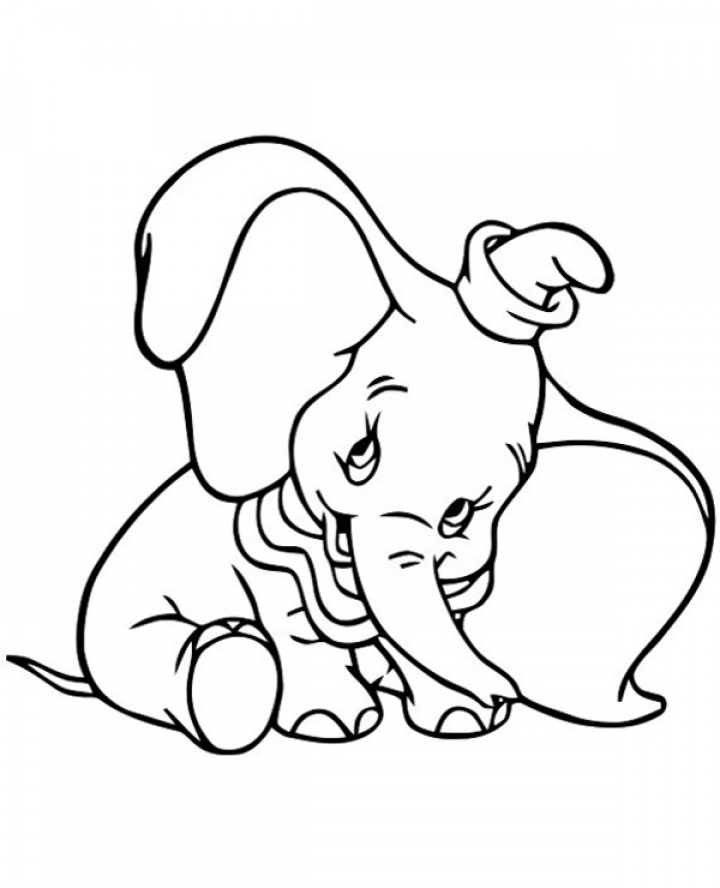 Dumbo picture to color - SheetalColor.com