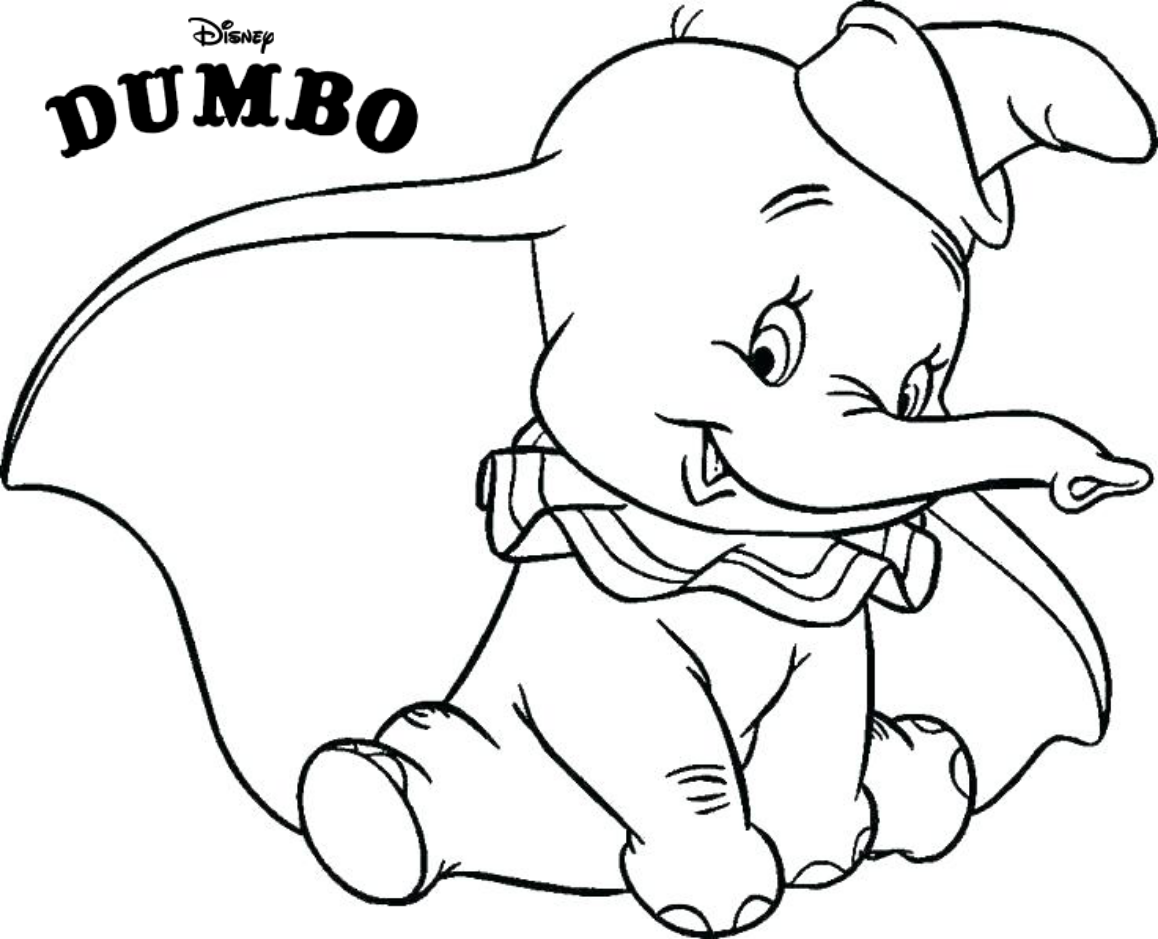 Baby elephant Dumbo coloring pages - SheetalColor.com