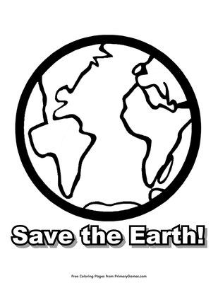 Save the Earth Coloring Page - SheetalColor.com