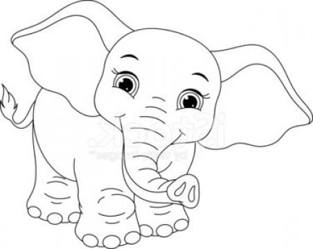 Elephant Coloring Page vectors and illustrations - SheetalColor.com