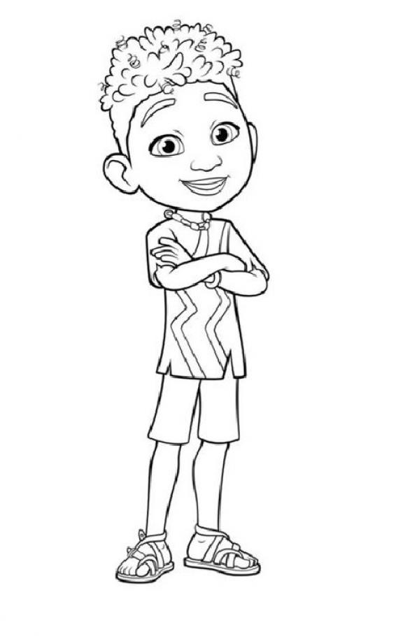 Eureka: Barry Coloring Page (Disney Junior) - SheetalColor.com