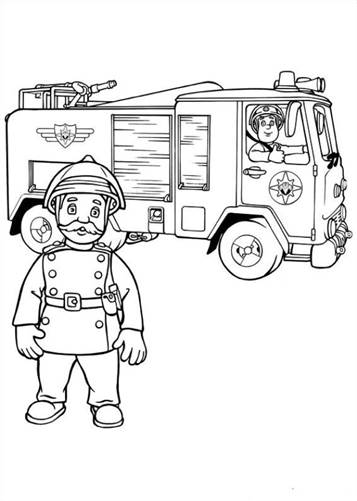 coloring pages of Fireman Sam - SheetalColor.com