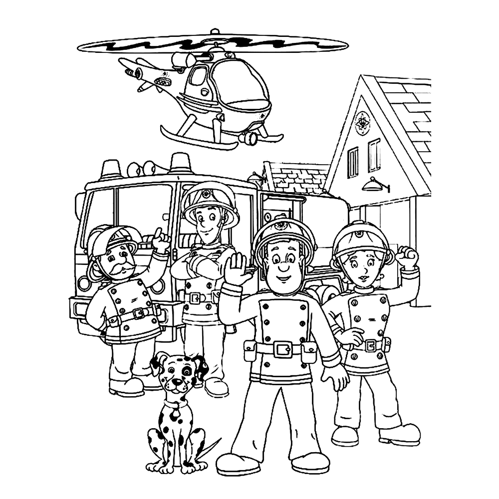 Fireman Sam Coloring Best Coloring Pages For Kids - SheetalColor.com