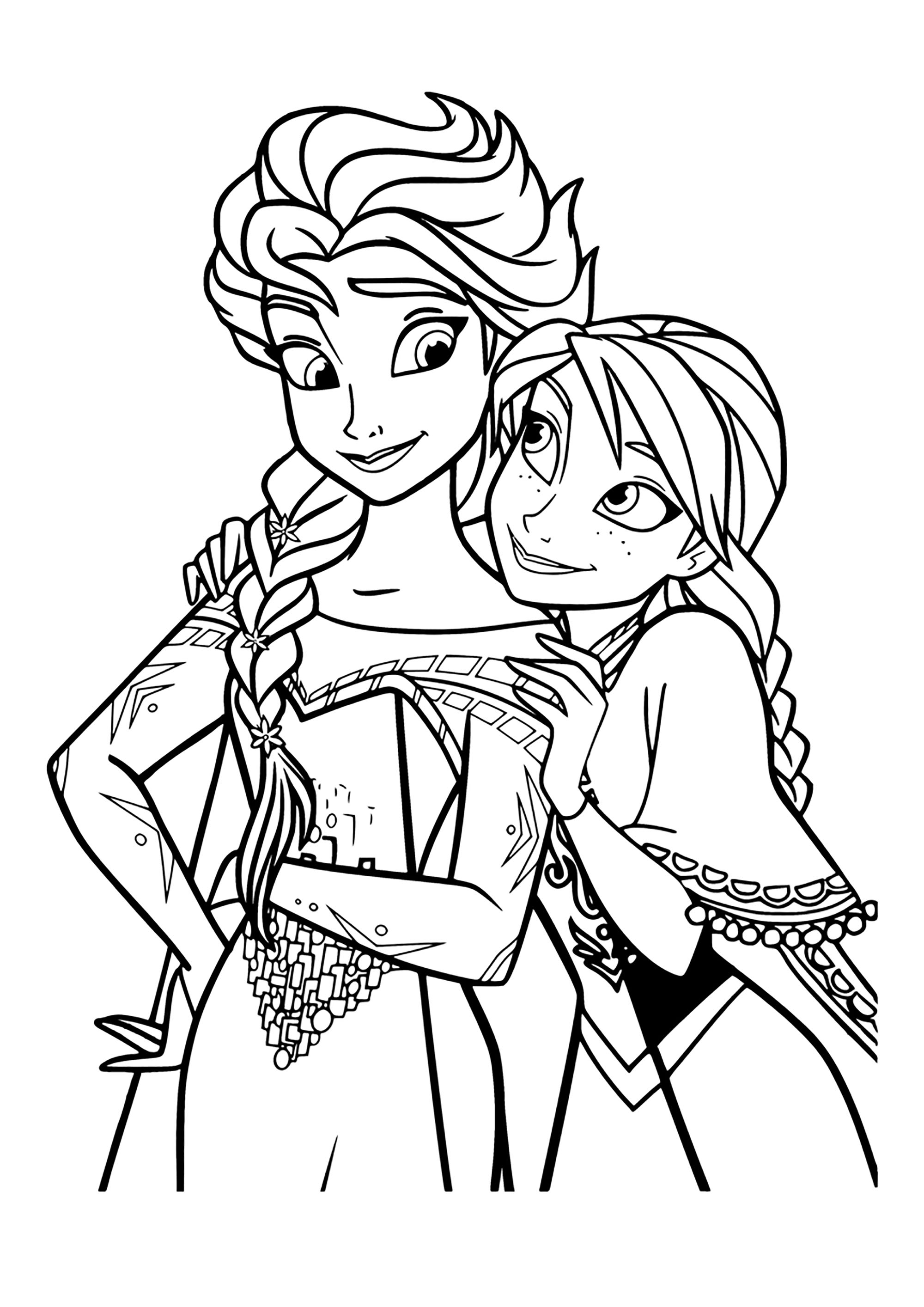 Anna and Elsa [Frozen] - SheetalColor.com