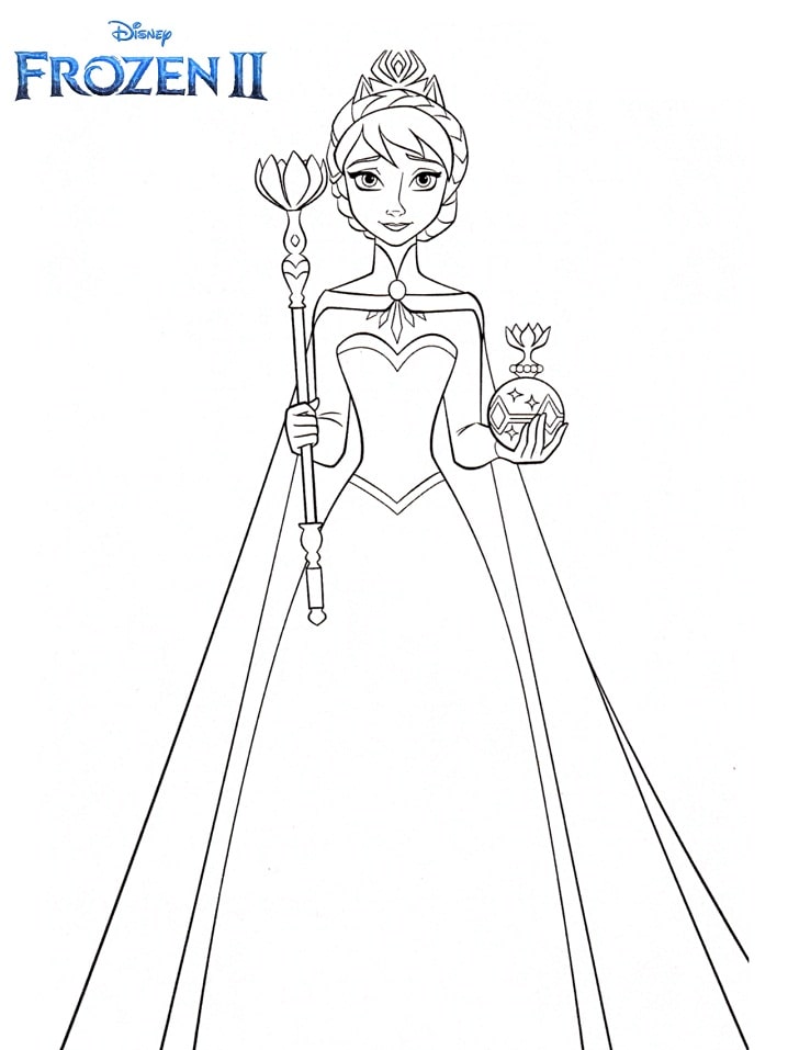 Queen Anna Frozen - SheetalColor.com