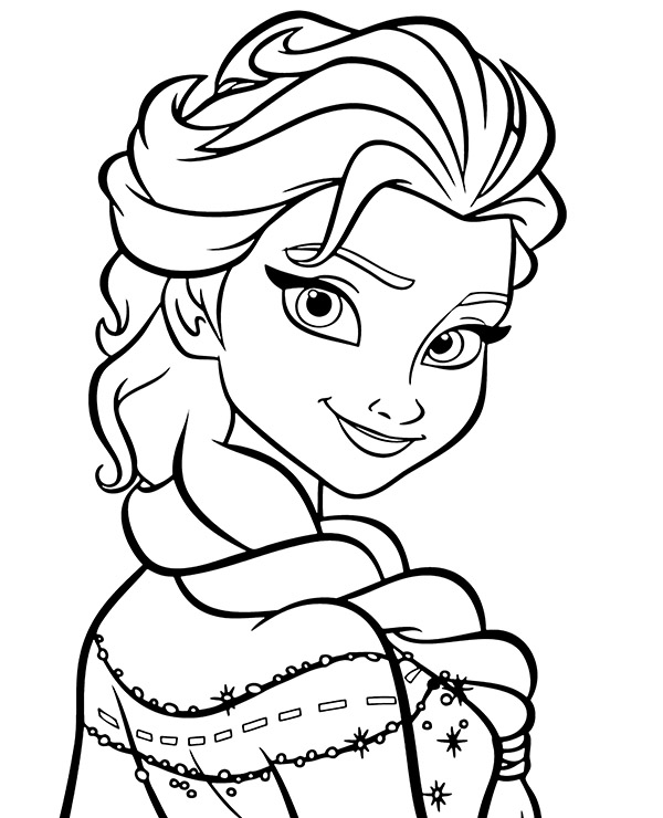 Frozen Elsa coloring sheet - SheetalColor.com