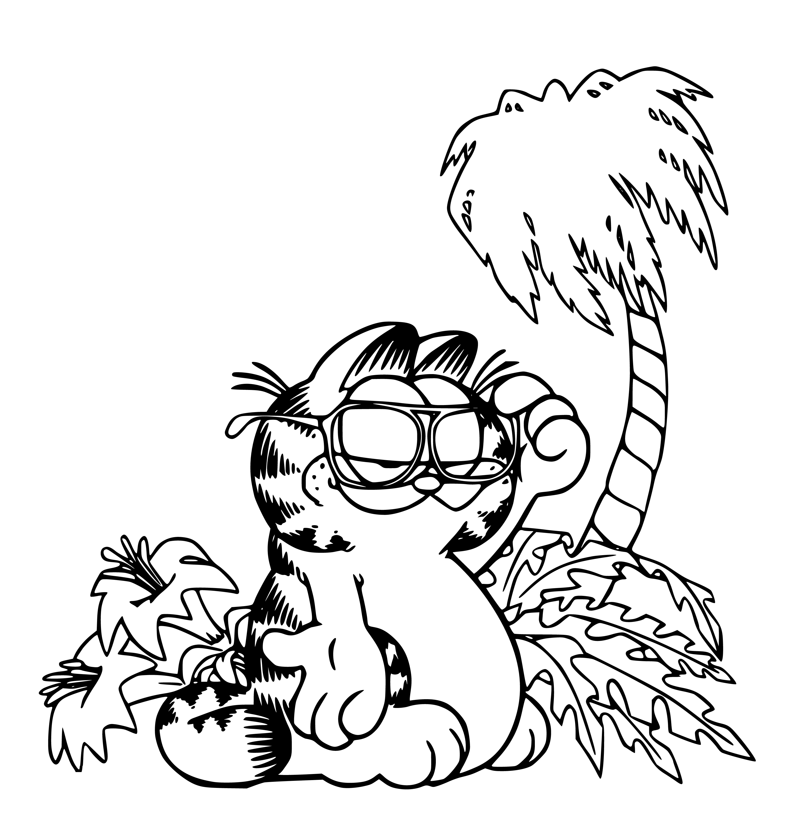 Garfield Holiday Coloring Page - SheetalColor.com