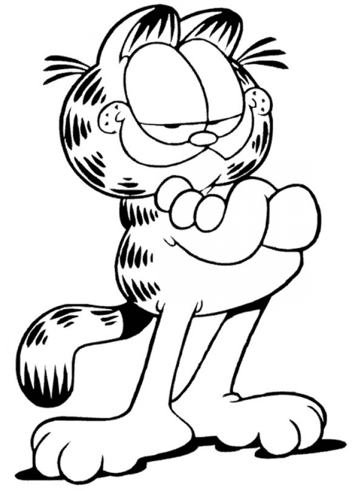 Picture of Garfield to color - SheetalColor.com