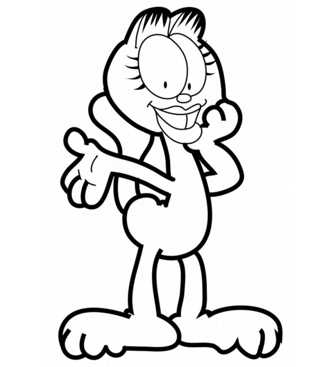 Printable Garfield Coloring Pages Online - SheetalColor.com