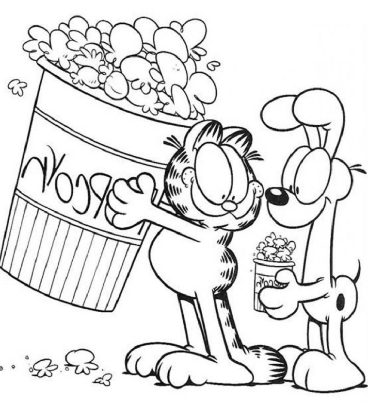 Garfield Coloring Pages for kids - SheetalColor.com