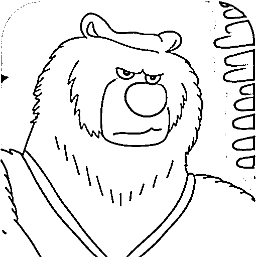 Grizzy and the Lemmings Coloring Page for kids printable - SheetalColor.com