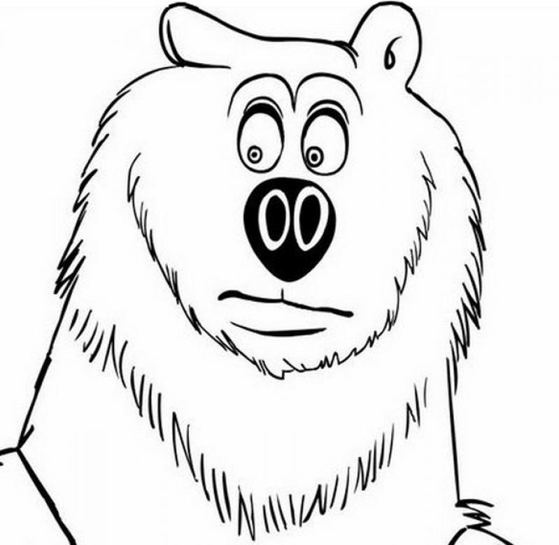 Coloring page of Grizzy and the Lemmings: Grizzy Bear - SheetalColor.com