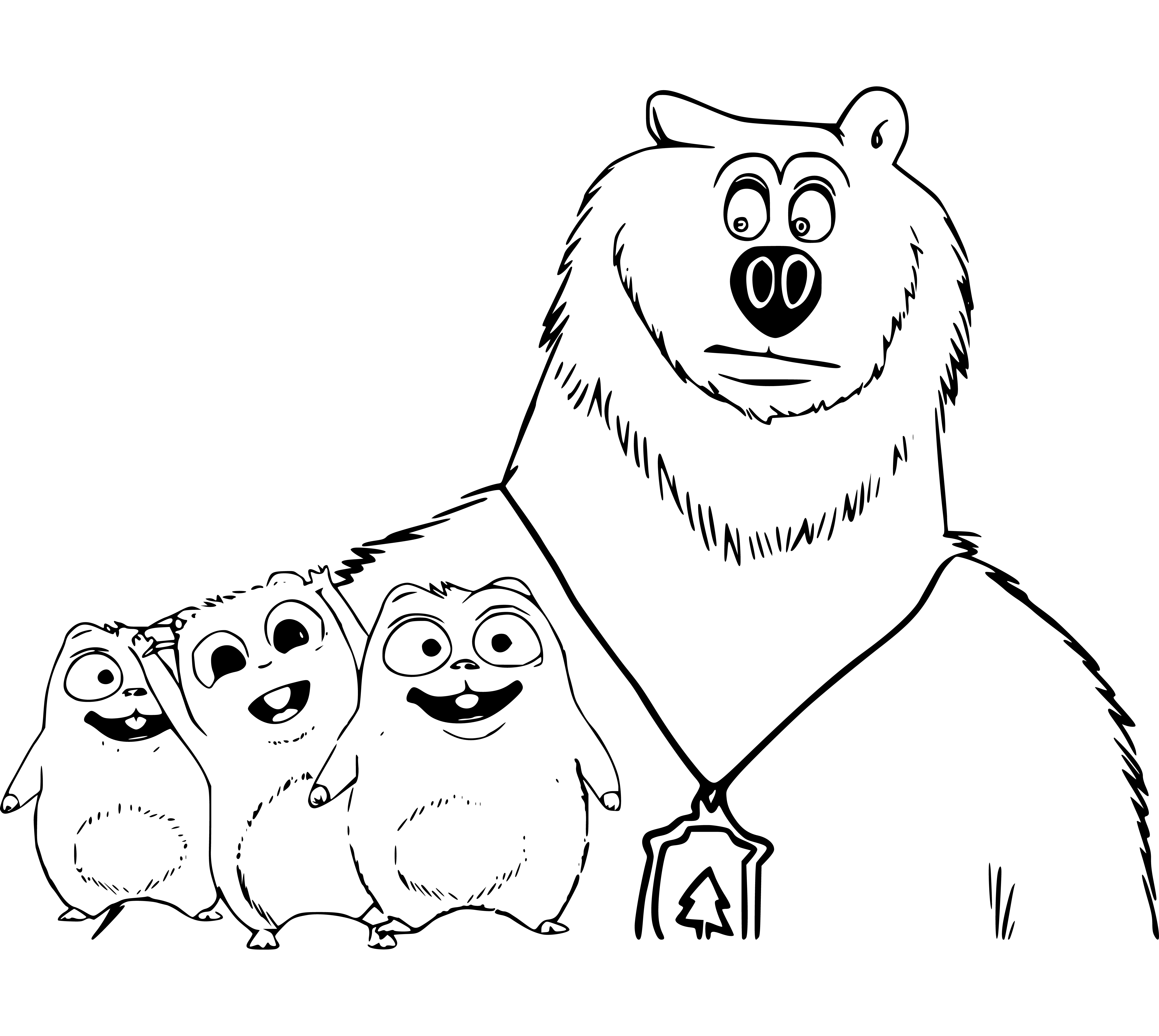Grizzy and the Lemmings Coloring Page 4