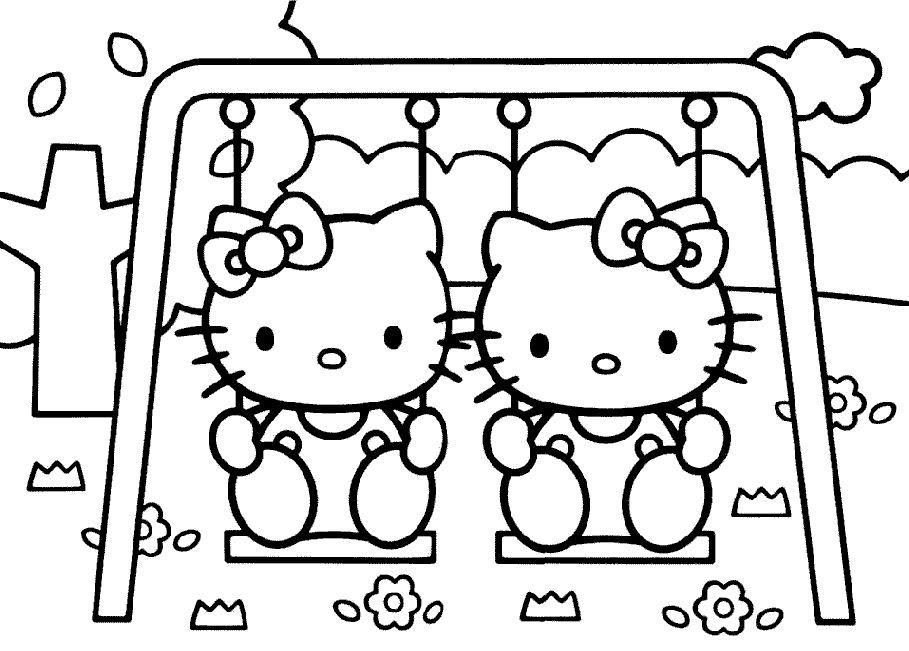 Hello Kitty For Kids Coloring Pages - SheetalColor.com
