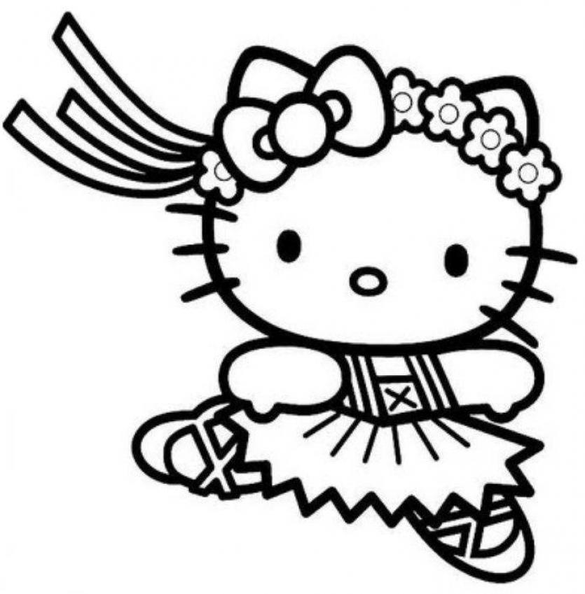 Free Hello Kitty Ballerina Coloring Pages - SheetalColor.com